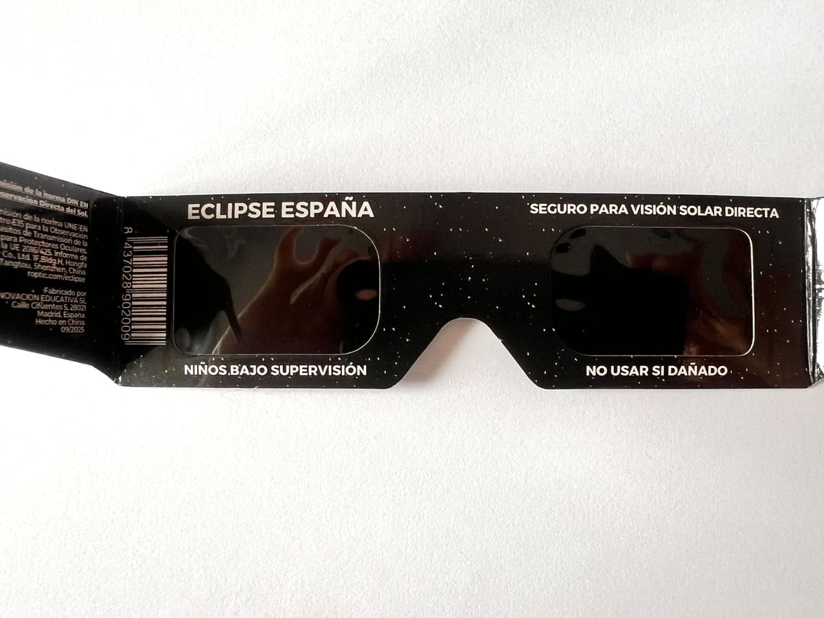 Gafas de Eclipse Solar certificado CE
